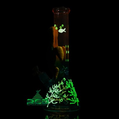 WATER PIPE GLOW IN DARK WHIMSICAL 3D SEA TURTLE WP25064 1CT